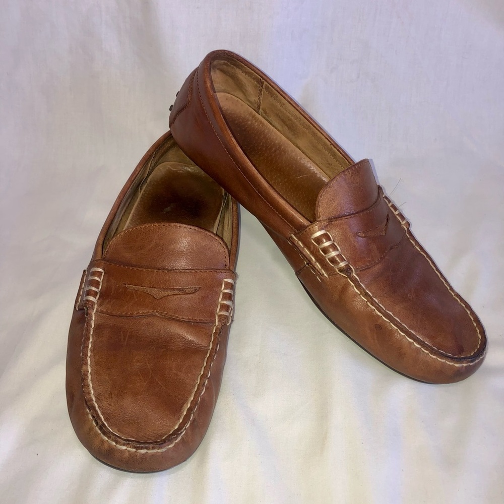 Polo Ralph Lauren tan leather penny loafer  Sz 13